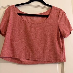 Outdoor Voices Heathered Pink Crop Top